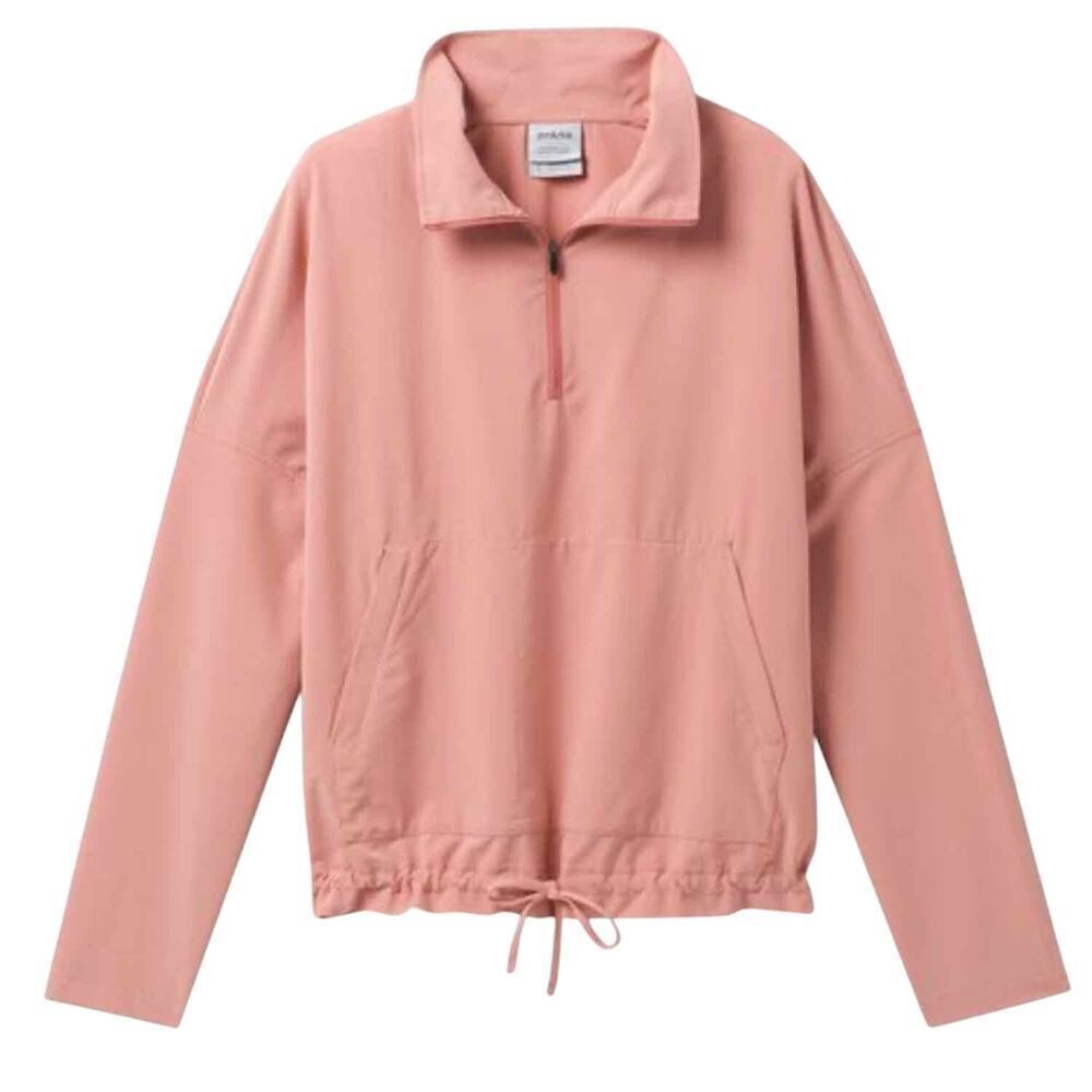 prAna Railay Half Zip Pullover Top Cloud Blush Size XL